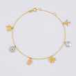 Pulso Aro Seguido Viajero 2.5g / 19cm / 1mm Tres Oros 18K