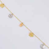 Pulso Aro Seguido Viajero 2.5g / 19cm / 1mm Tres Oros 18K