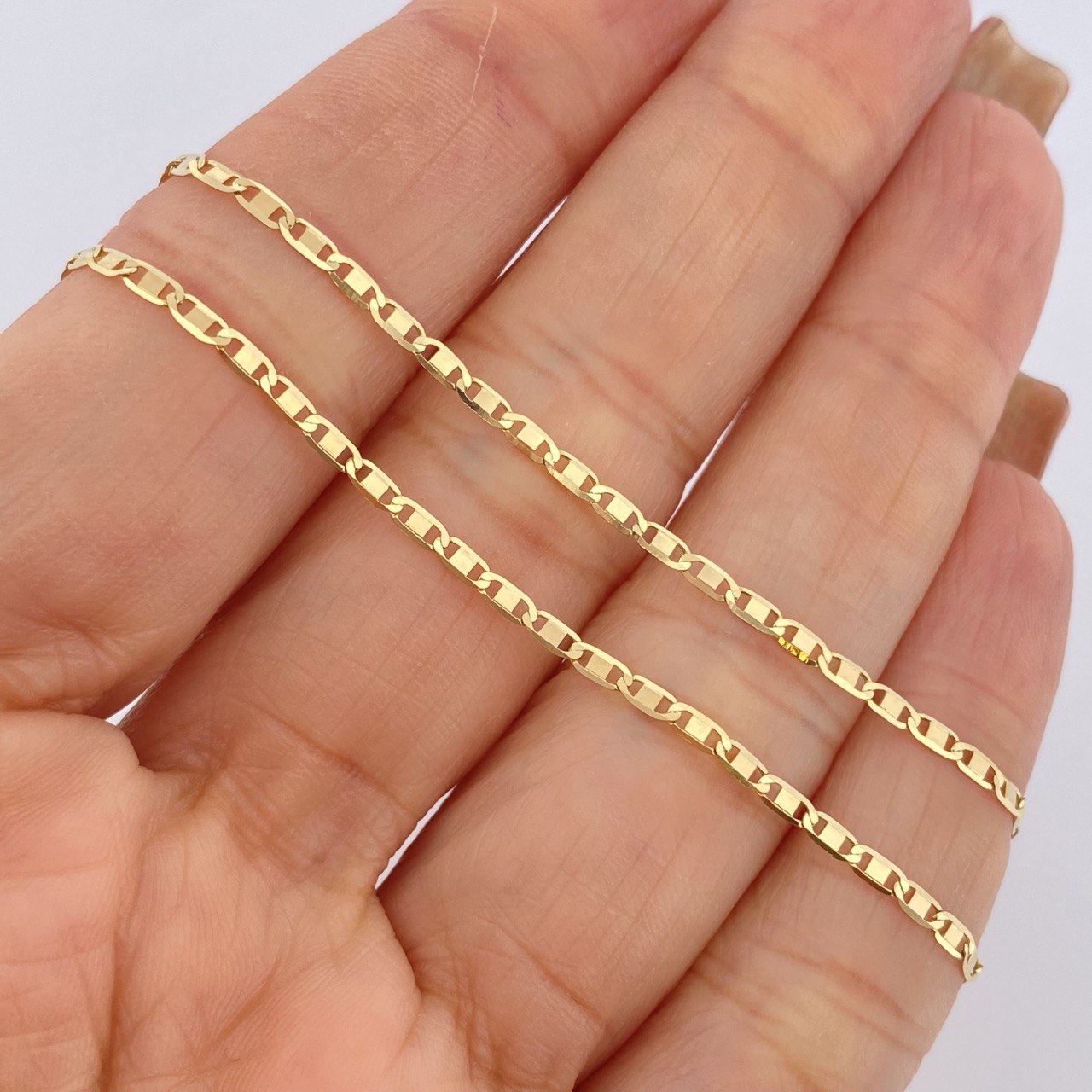 Cadena Escalera Plana 3.15gr / 60.5cm / Oro Amarillo +3 18K &