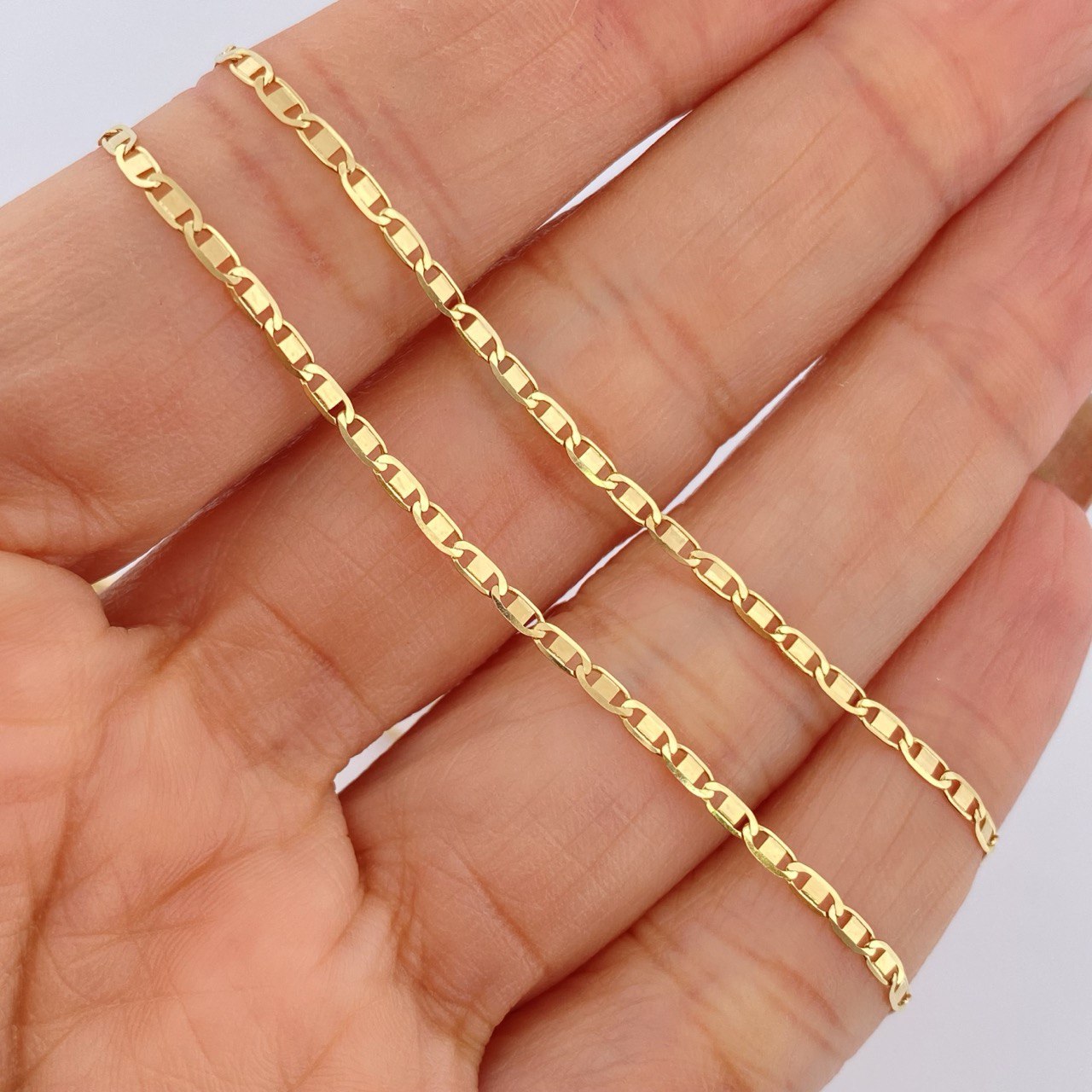 Cadena Escalera Plana 3.75gr / 60cm / Oro Amarillo +3 18K &