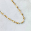 Cadena Rustico Barril Cuadrado 3 x 1 10gr / 60cm / 3.4mm Diamantada Oro Amarillo 18K ©