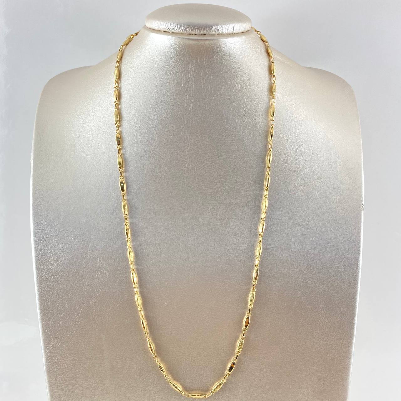 Cadena Rustica Ojiva 8.75gr / 60cm / 3.3mm Oro Amarillo 18K *