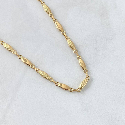 Cadena Rustica Ojiva 8.75gr / 60cm / 3.3mm Oro Amarillo 18K *