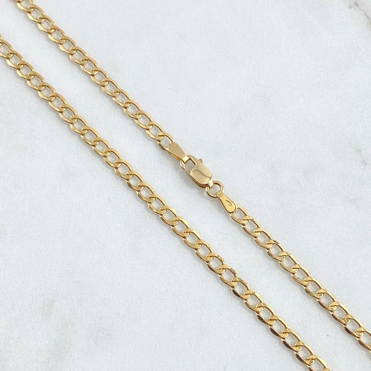 Cadena Cubana 5.6gr / 60cm / 3.7mm Oro Amarillo +0 18K