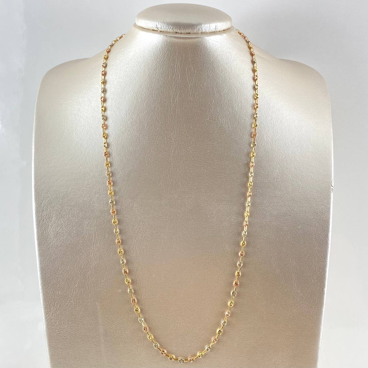 Cadena GC 7.2gr / 60cm / 3.1mm Diamantada Tres Oros 18K ©