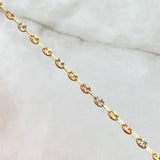 Cadena GC 7.15gr / 60cm / 3.1mm Diamantada Tres Oros 18K