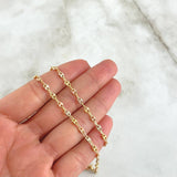 Cadena GC 7.15gr / 60cm / 3.1mm Diamantada Tres Oros 18K