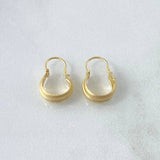 Candongas Ash Mate 0.75gr / 1.6cm / Carril Intermedio Diamantado Oro Amarillo 18K
