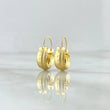 Candongas Ash Mate 0.75gr / 1.6cm / Carril Intermedio Diamantado Oro Amarillo 18K *