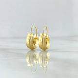 Candongas Ash Mate 0.75gr / 1.6cm / Carril Intermedio Diamantado Oro Amarillo 18K