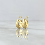 Candongas Ash Mate 0.55gr / 1.3cm / Carril Intermedio Diamantado Oro Amarillo 18K *