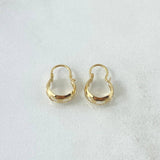 Candongas Ash Corazones 0.55gr / 1.4cm / Lisas Oro Amarillo 18K ©