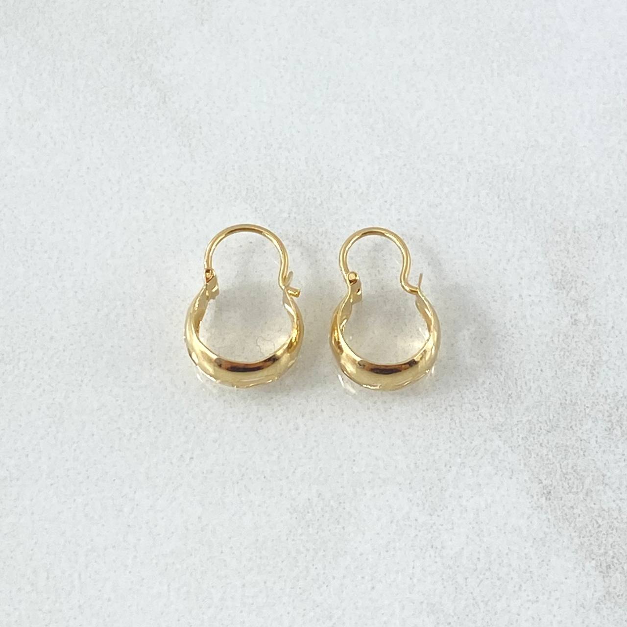 Candongas Ash Lunas 0.55gr / 1.3cm / Lisas Oro Amarillo 18K