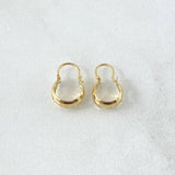 Candongas Ash Lunas 0.55gr / 1.3cm / Lisas Oro Amarillo 18K