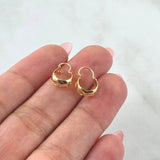 Candongas Ash Lunas 0.55gr / 1.3cm / Lisas Oro Amarillo 18K