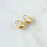 Candongas Ash Lisas 0.55gr / 1.1cm / Carri Intermedio Trenzado Oro Amarillo 18K ©