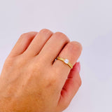Anillo Solitario Tupido 2.55gr / T6 1/2 / Oro Amarillo 18K *