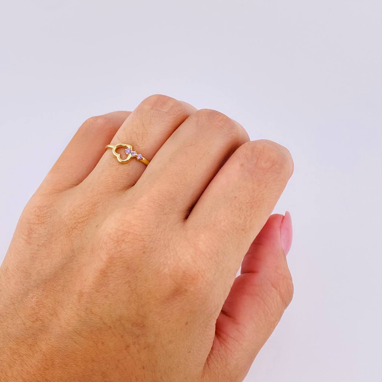 Anillo Corazón 1.15gr / T6 1/4 / Oro Amarillo 18K *