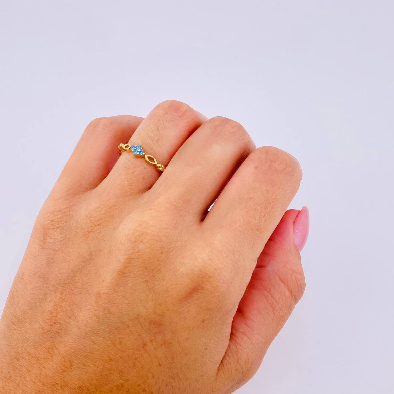 Anillo Nudo De Vida 1.35gr / T6 / Oro Amarillo 18K *