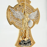 Dije San Miguel Arcangel 8.85gr / 4.1cm / Dos Oros Amarillo Blanco 18K