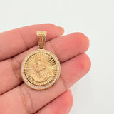 Dije Medalla Rostro Jesus 5.3gr / 3.1cm / Oro Amarillo 18K