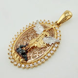 Dije Marco San Miguel Arcangel 4.3gr / 3.3cm / Tres Oros 18K