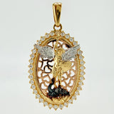 Dije Marco San Miguel Arcangel 4.3gr / 3.3cm / Tres Oros 18K