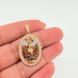 Dije Marco San Miguel Arcangel 4.3gr / 3.3cm / Tres Oros 18K