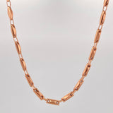 Cadena Rustica Rombos 15.25gr / 71.7cm / 3.5mm Oro Rosa 18K &