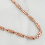 Cadena Rustica Rombos 15.25gr / 71.7cm / 3.5mm Oro Rosa 18K &