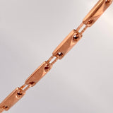 Cadena Rustica Rombos 15.25gr / 71.7cm / 3.5mm Oro Rosa 18K &