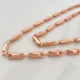 Cadena Rustica Rombos 15.25gr / 71.7cm / 3.5mm Oro Rosa 18K &