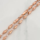 Cadena Rustica X 14.3gr / 61cm / 4.1mm Oro Rosa 18K