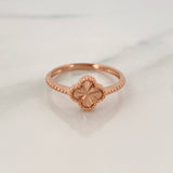 Anillo Trebol 1.85gr / T6 1/2 / Oro Rosa 18K %