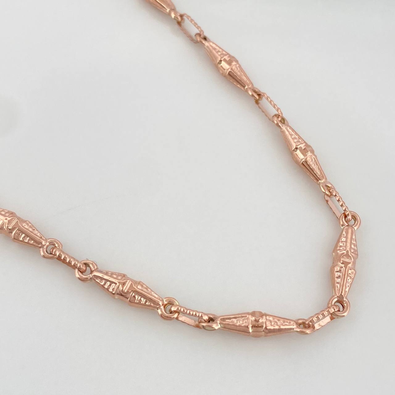 Cadena Rustica Dubai 12.05gr / 71.2cm / 3.2mm Oro Rosa 18K &