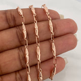 Cadena Rustica Dubai 12.05gr / 71.2cm / 3.2mm Oro Rosa 18K &