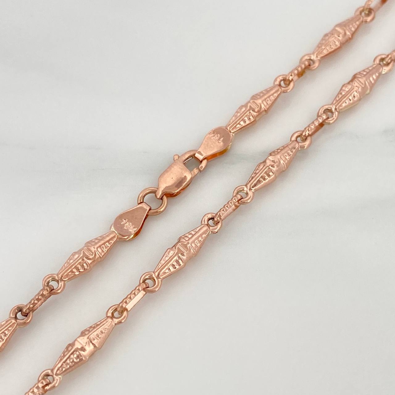 Cadena Rustica Dubai 12.05gr / 71.2cm / 3.2mm Oro Rosa 18K &