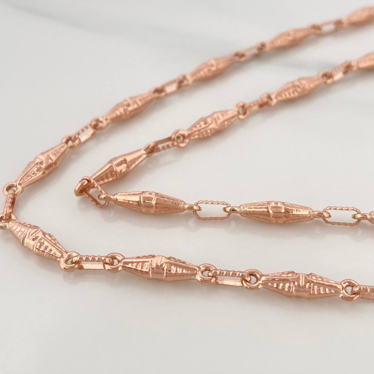 Cadena Rustica Dubai 12.05gr / 71.2cm / 3.2mm Oro Rosa 18K &