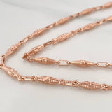 Cadena Rustica Dubai 12.05gr / 71.2cm / 3.2mm Oro Rosa 18K &