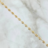 Tobillera GC 3.15gr / 25cm / 3.2mm Liso Oro Amarillo 18K