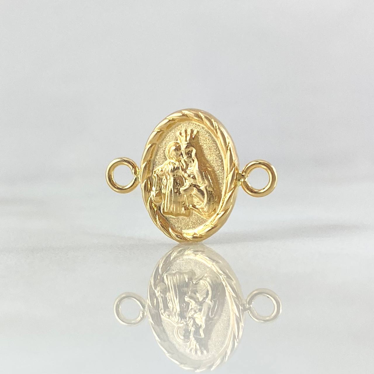 Herraje Virgen Del Carmen 0.65gr / 1.7cm / Bordeada-Troquelada Oro Amarillo 18K ©