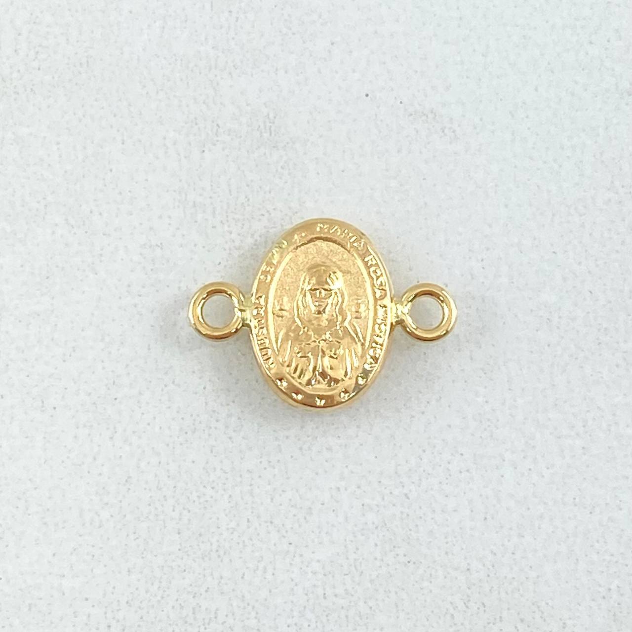 Herraje Rosa Mistica 0.45gr / 1.5cm / Troquelado Oro Amarillo 18K *