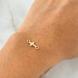 Herraje Cruz Lisa 0.15 g / 1.4 cm Oro Amarillo 18K