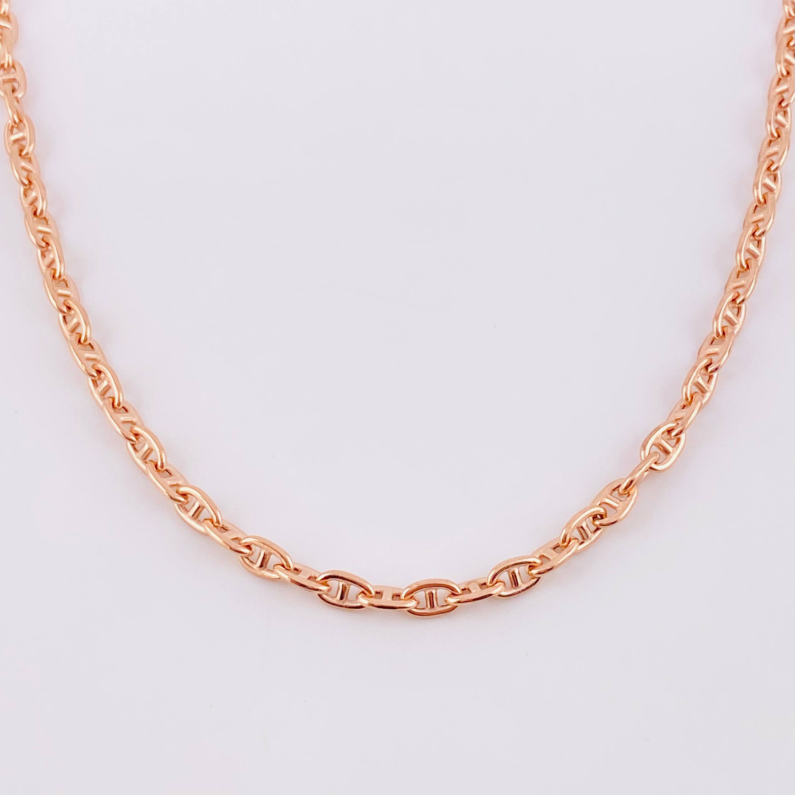Cadena Marinera 14.45g / 60cm / 3.95mm Oro Rosa 18K