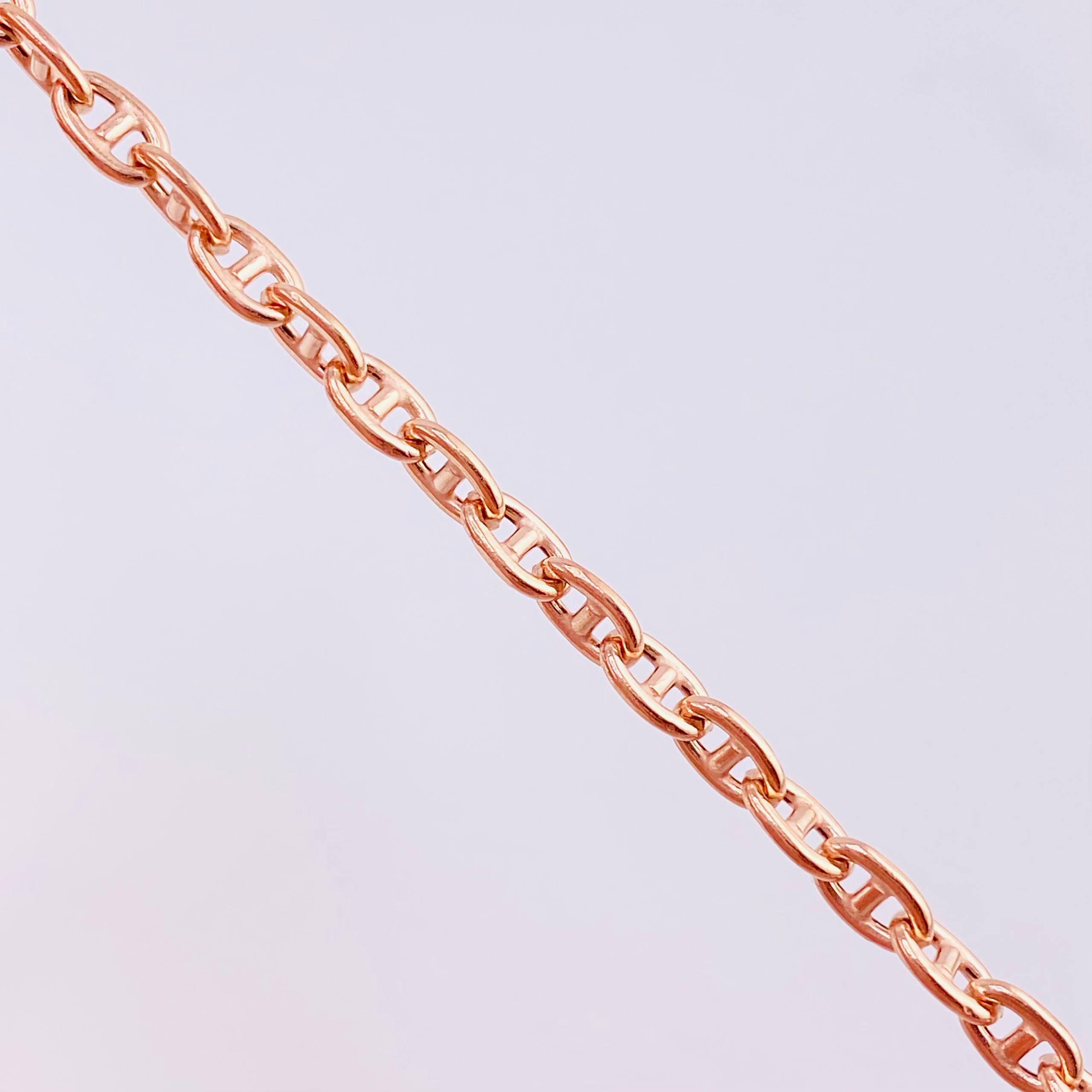 Cadena Marinera 14.45g / 60cm / 3.95mm Oro Rosa 18K