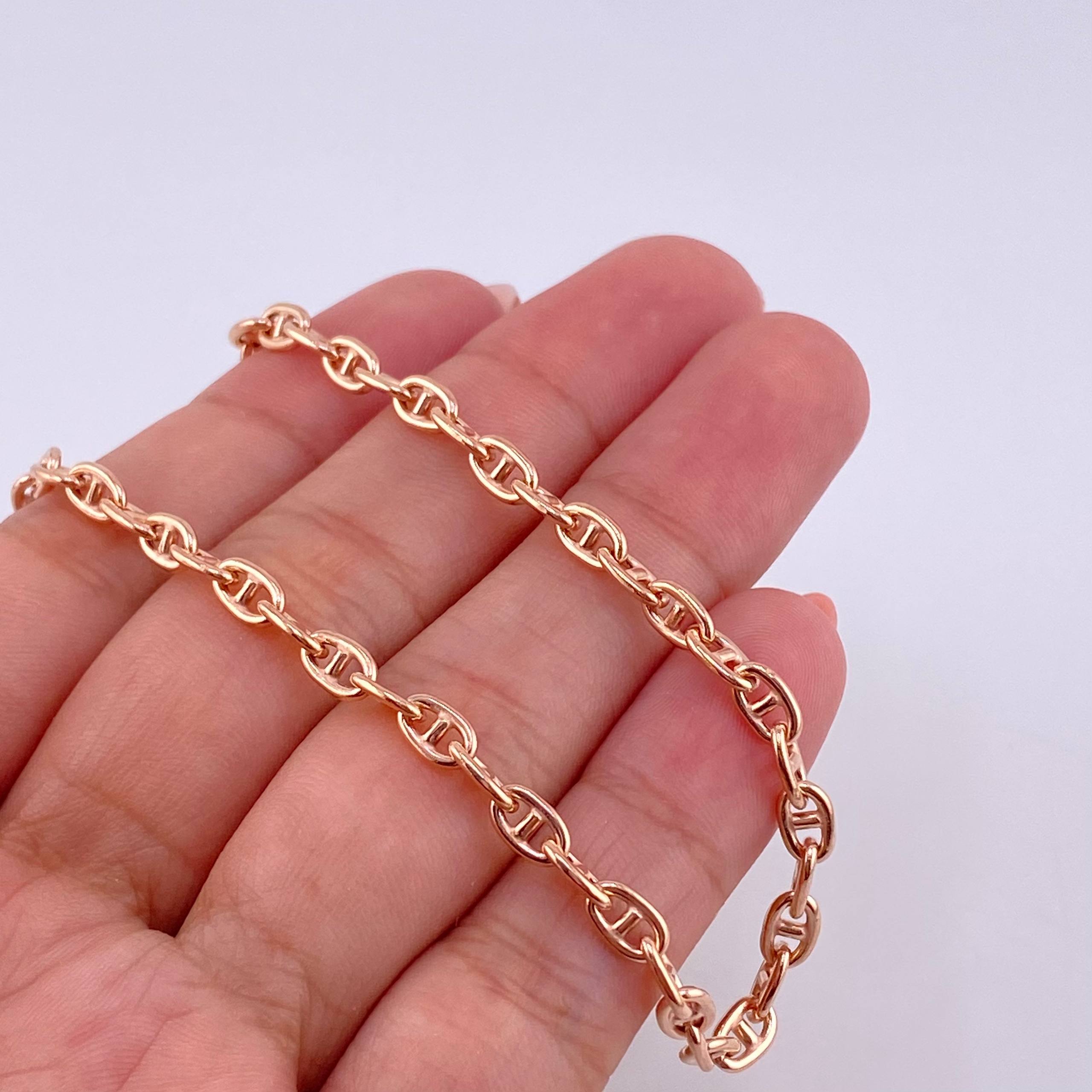 Cadena Marinera 14.45g / 60cm / 3.95mm Oro Rosa 18K