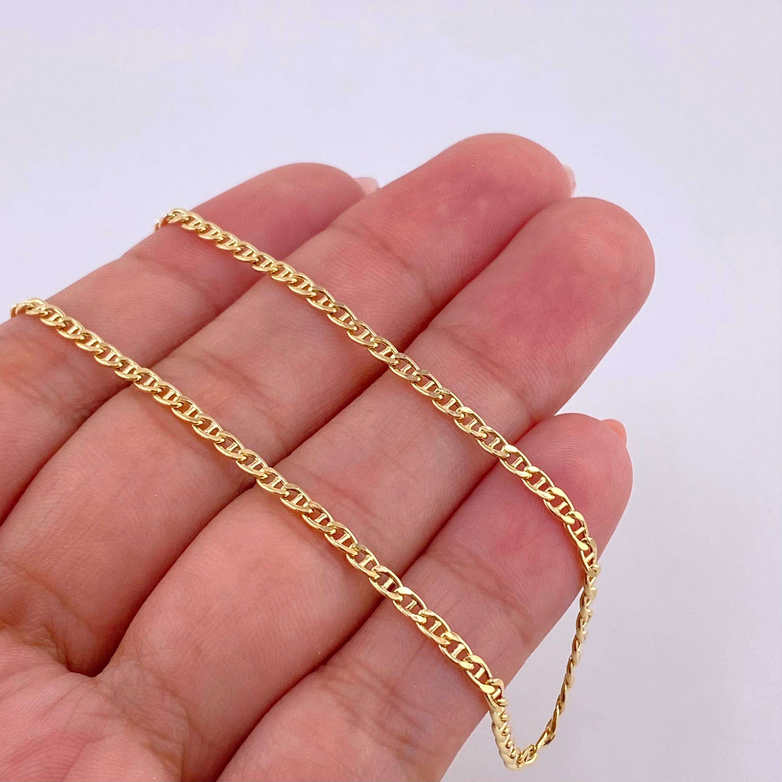Cadena Escalera 4.25g / 60cm / 2.2mm Oro Amarillo 18K