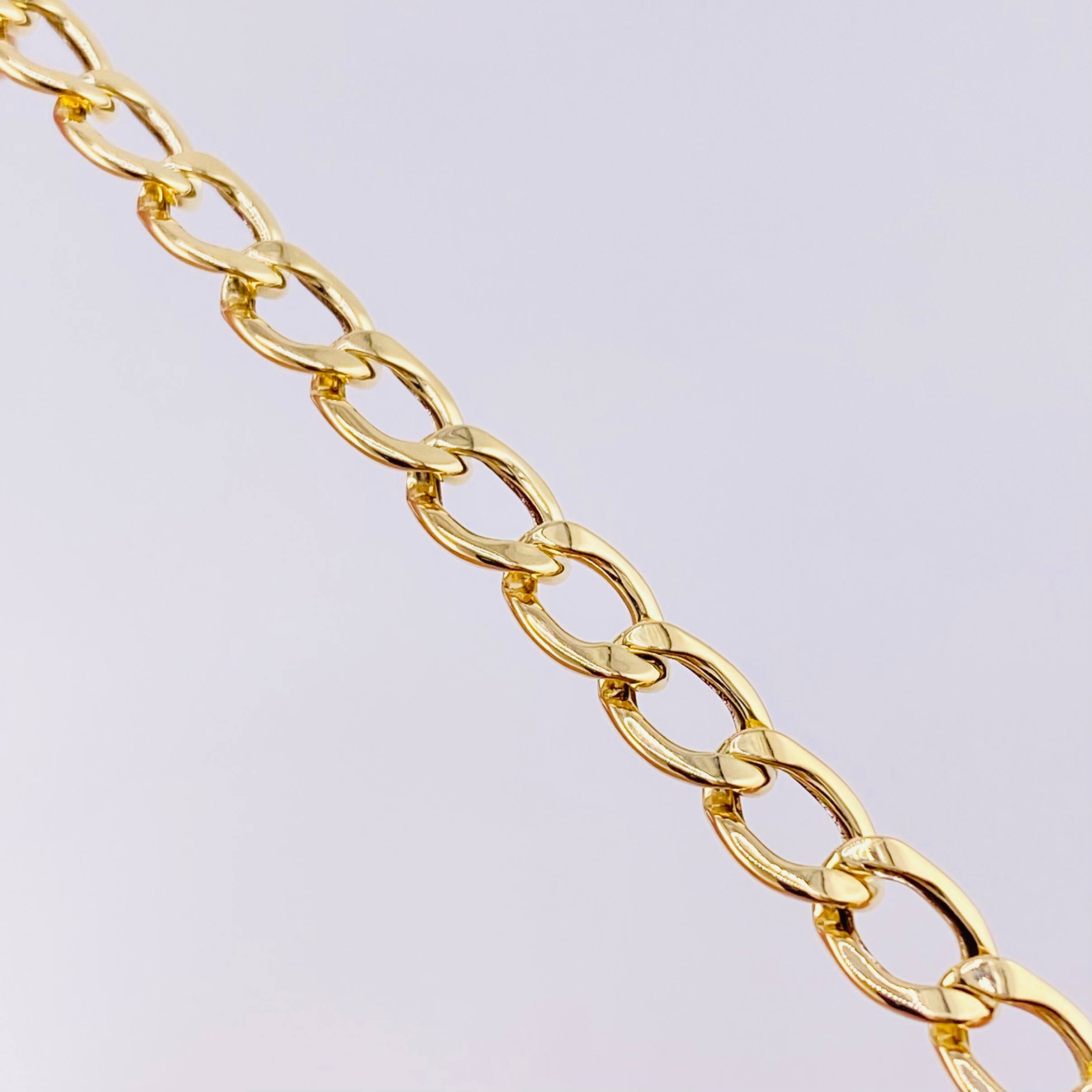 Pulso Cubana 3.7g / 18.5cm / 5.75mm Oro Amarillo 18K