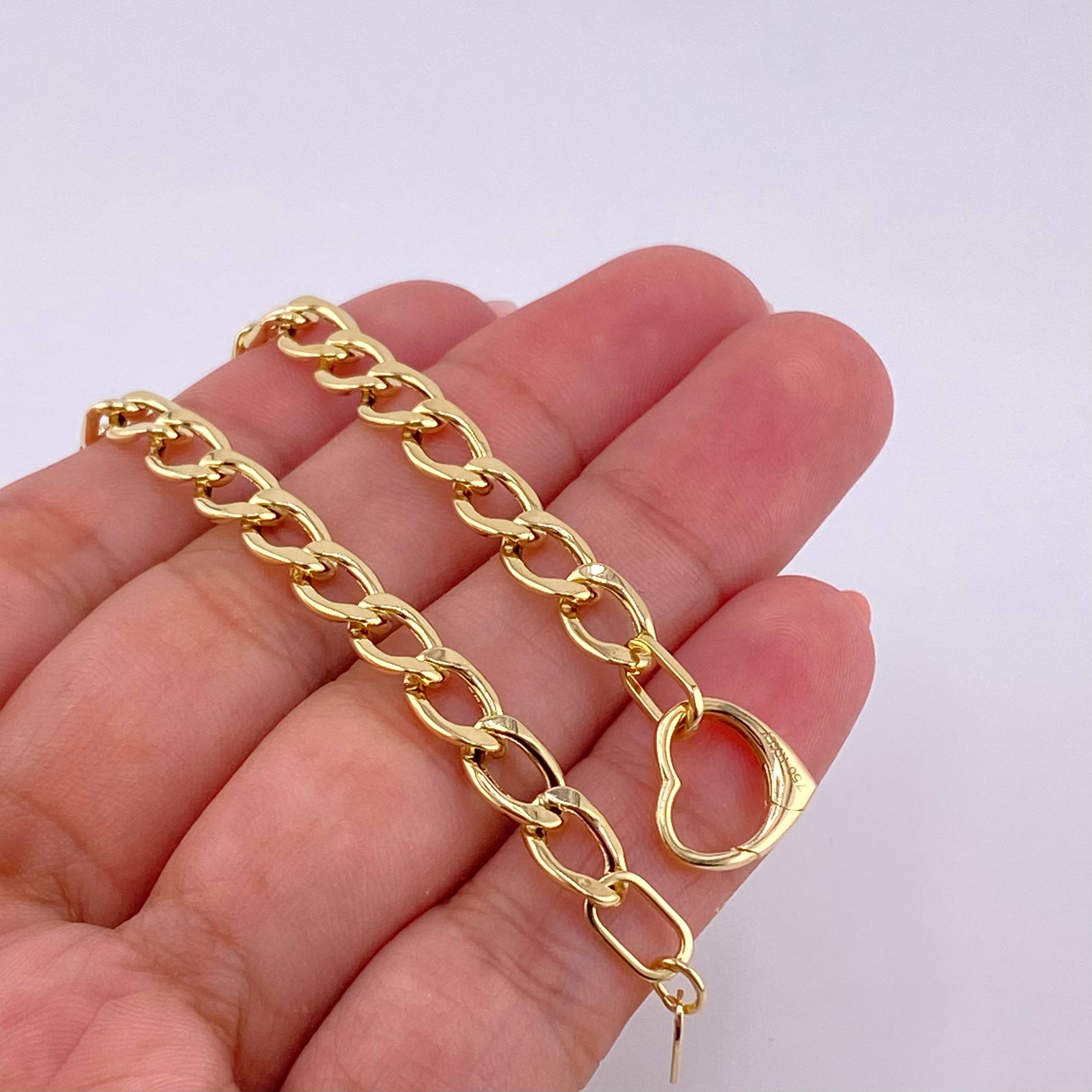 Pulso Cubana 3.7g / 18.5cm / 5.75mm Oro Amarillo 18K
