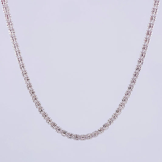Cadena Ice 11.7g / 60cm / 2.4mm Oro Blanco 18K